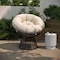 Flash Furniture Bowie Comfort Series Brown Swivel Patio Chair with Beige Cushion JE-5101W-BG-GG - alternate 1